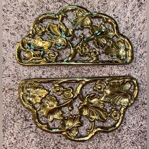 HARVIN Brass Two Piece Footed Trivet No. 3803 Vintage